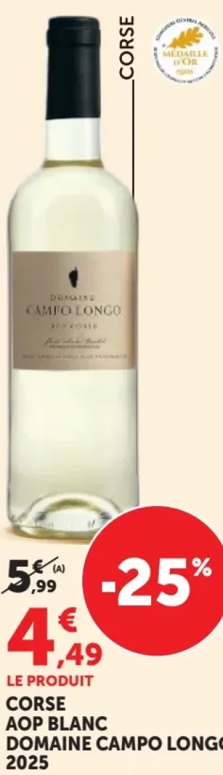 Corse AOP Blanc Domaine Campo Longo 2025