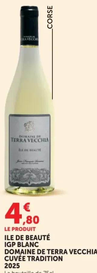 Ile de Beauté IGP Blanc Domaine de Terra Vecchia Cuvée Tradition 2025