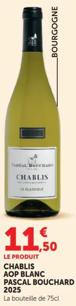 Chablis AOP Blanc Pascal Bouchard 2025