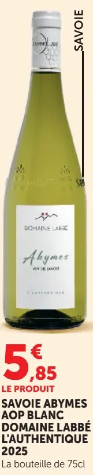 Savoie Abymes AOP Blanc Domaine Labbé L'Authentique 2025