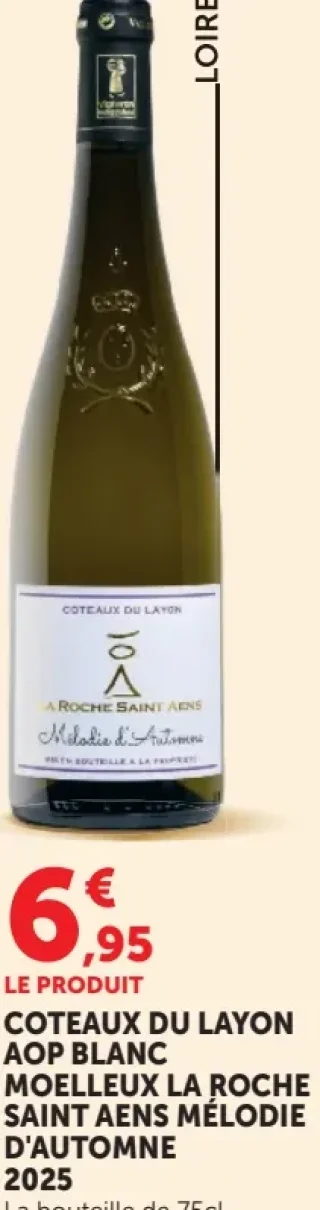Coteaux du Layon AOP Blanc Moelleux La Roche Saint Aens Mélodie d'Automne 2025