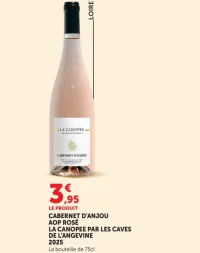 Cabernet d'Anjou AOP Rosé La Canopee par les Caves de l'Angevine 2023