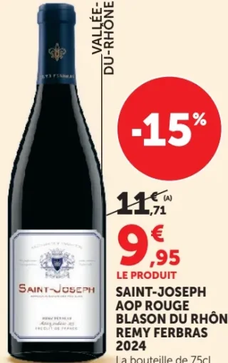 SAINT-JOSEPH AOP ROUGE BLASON DU RHÔNE REMY FERBRAS 2024