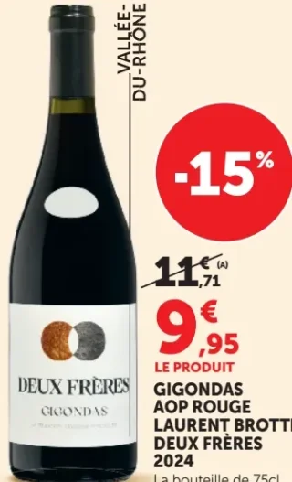 GIGONDAS AOP ROUGE LAURENT BROTTE DEUX FRÈRES 2024