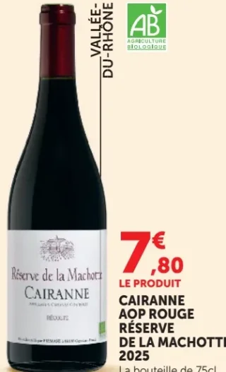 CAIRANNE AOP ROUGE RÉSERVE DE LA MACHOTTE 2025