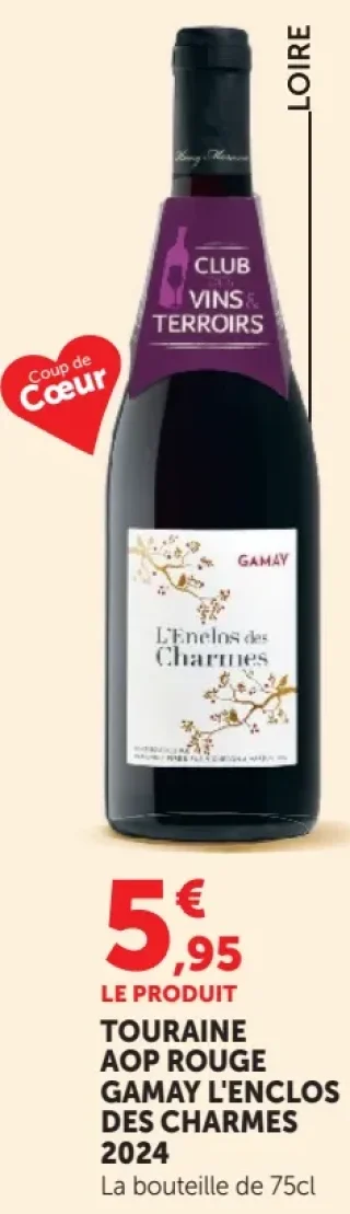 Touraine AOP Rouge Gamay L'Enclos des Charmes 2024