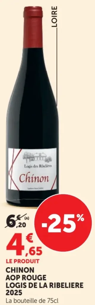 Chinon AOP Rouge Logis de la Ribeliere 2025