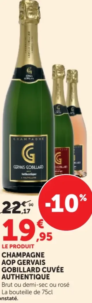 CHAMPAGNE AOP GERVAIS GOBILLARD CUVÉE AUTHENTIQUE