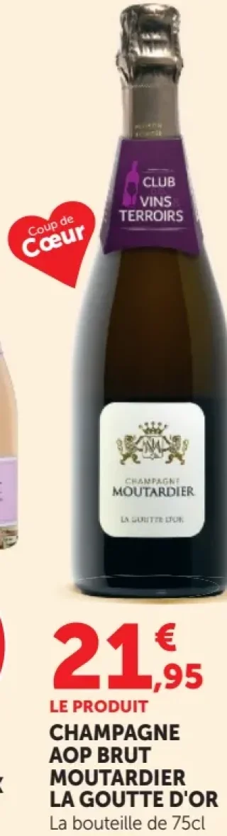 CHAMPAGNE AOP BRUT MOUTARDIER LA GOUTTE D'OR