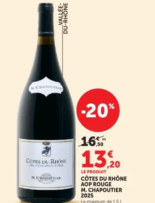 Côtes du Rhône AOP Rouge M. Chapoutier 2025