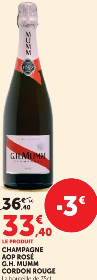 CHAMPAGNE AOP ROSÉ G.H. MUMM CORDON ROUGE
