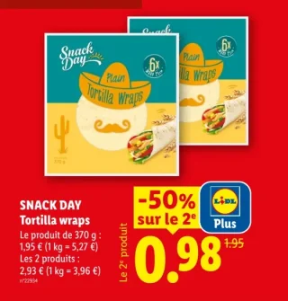 SNACK DAY Tortilla wraps
