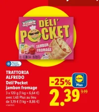 TRATTORIA ALFREDO Déli'Pocket jambon fromage
