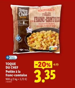 TOQUE DU CHEF Poêlée à la franc-comtoise