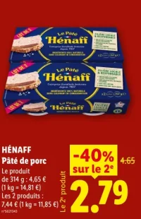 Hénaff Pâté de porc