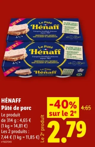 Hénaff Pâté de porc
