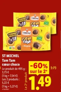 ST MICHEL Tam Tam cœur choco Format Familial x18