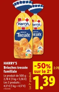 HARRY'S Brioches tressée familiale