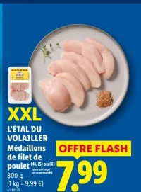 L'Étal du Volailler Médaillons de filet de poulet XXL