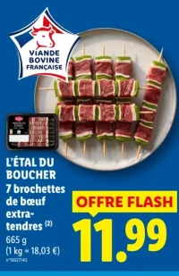 L'Étal du Boucher 7 brochettes de bœuf extra-tendres