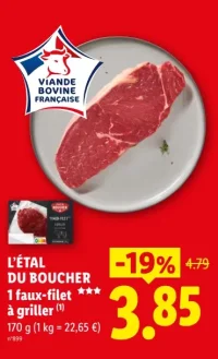 1 faux-filet à griller L'ÉTAL DU BOUCHER
