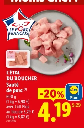 Sauté de porc L'ÉTAL DU BOUCHER