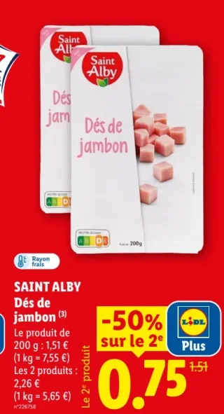 Saint Alby Dés de jambon