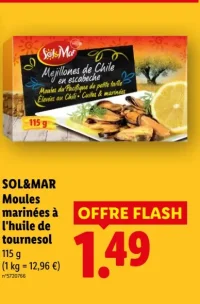 SOL&MAR Moules marinées à l'huile de tournesol
