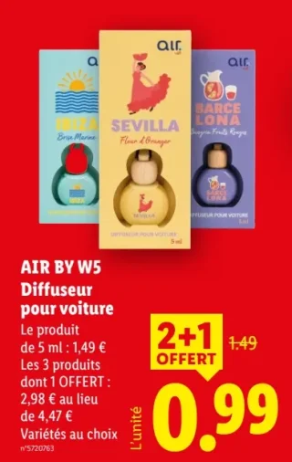 AIR BY W5 Diffuseur pour voiture