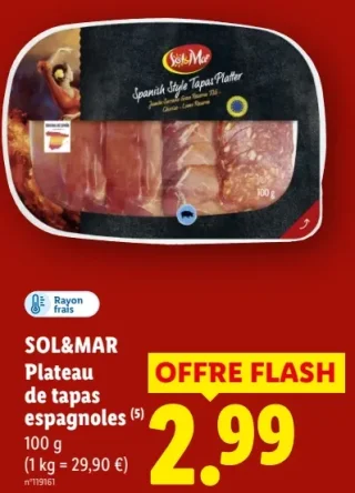 SOL&MAR Plateau de tapas espagnoles