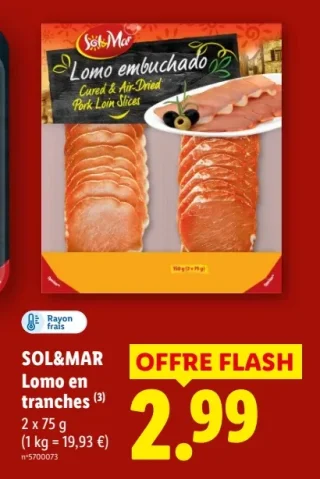 SOL&MAR Lomo en tranches