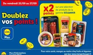 Doublez vos points sur une sélection de produits de la gamme SOL&MAR