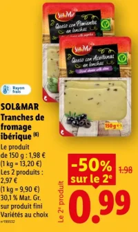 SOL&MAR Tranches de fromage ibérique