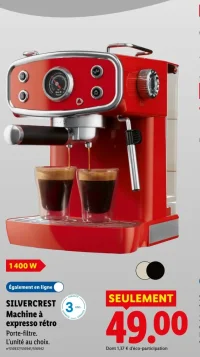Silvercrest Machine à expresso rétro