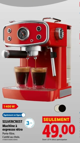 Silvercrest Machine à expresso rétro