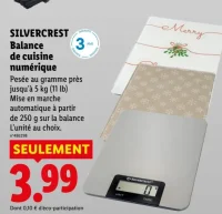 Silvercrest Balance de cuisine numérique