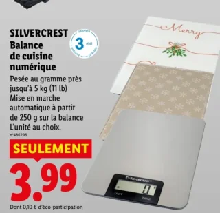 Silvercrest Balance de cuisine numérique