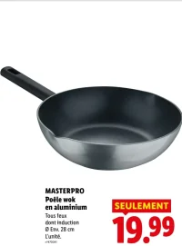 MASTERPRO Poêle wok en aluminium