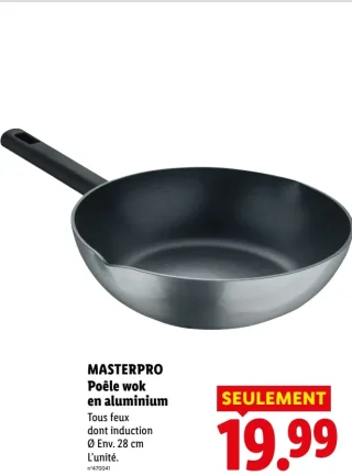 MASTERPRO Poêle wok en aluminium