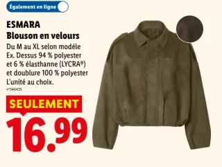 ESMARA Blouson en velours