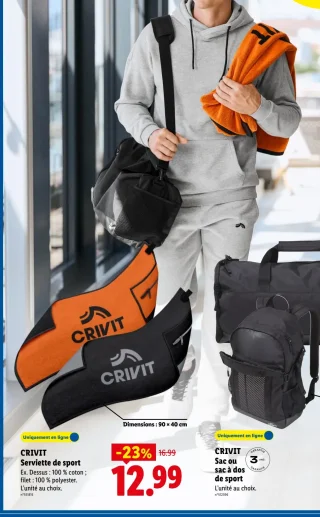 CRIVIT Serviette de sport