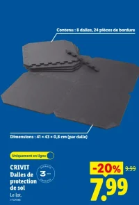 CRIVIT Dalles de protection de sol