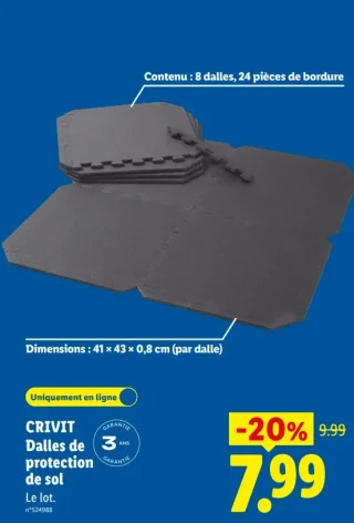 CRIVIT Dalles de protection de sol