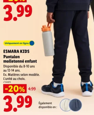 ESMARA KIDS Pantalon molletonne enfant