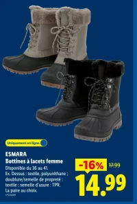 ESMARA Bottines à lacets femme