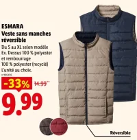 ESMARA Veste sans manches réversible