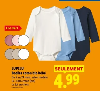 Lupilu Bodies coton bio bébé