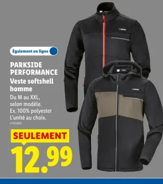 PARKSIDE PERFORMANCE Veste softshell homme