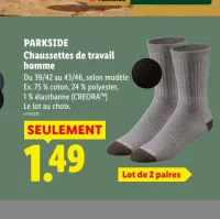 PARKSIDE Chaussettes de travail homme