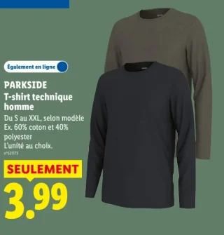 PARKSIDE T-shirt technique homme